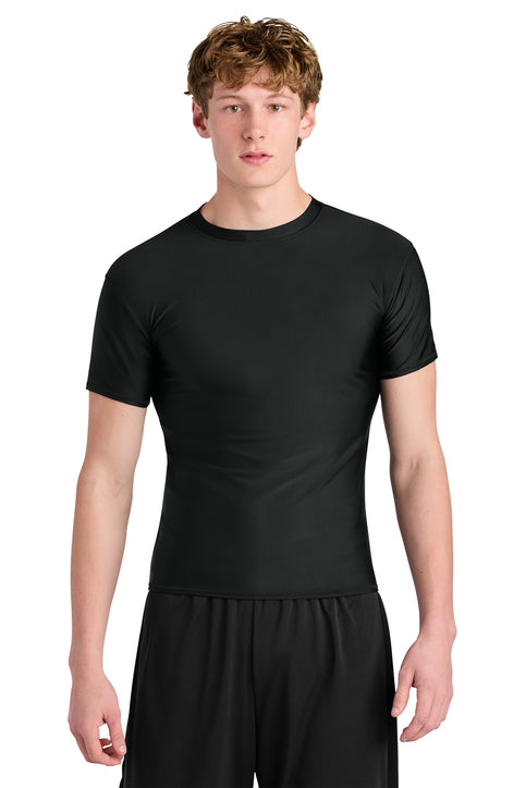 A4 Compression Short Sleeve Tee with custom logo embroidery