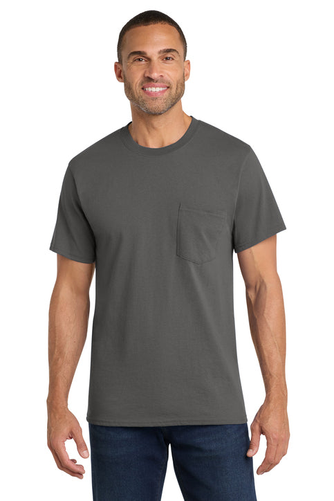 Port & Co Core Cotton Pocket Tee