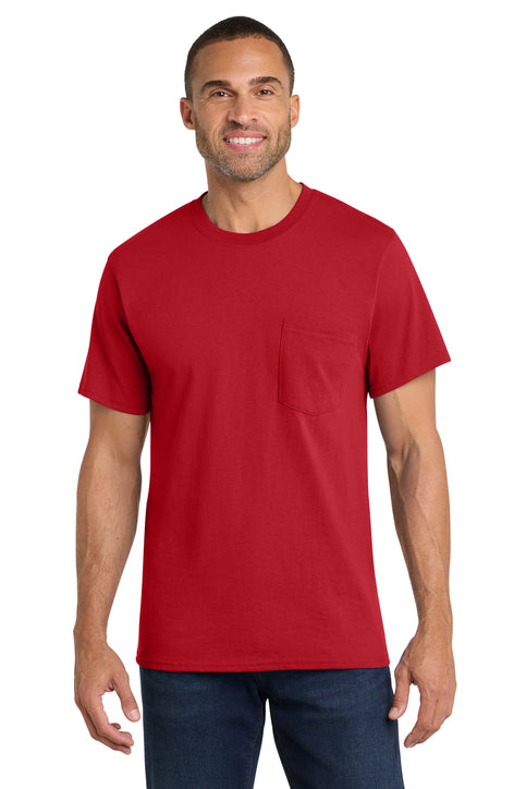 Port & Co Core Cotton Pocket Tee