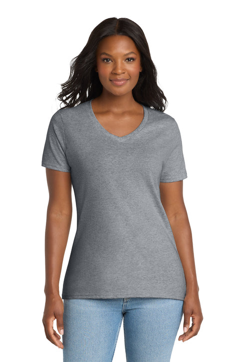 Port & Co Women's Core Cotton V-Neck Tee