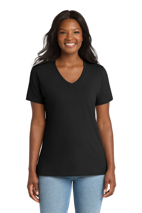 Port & Co Women's Core Cotton V-Neck Tee