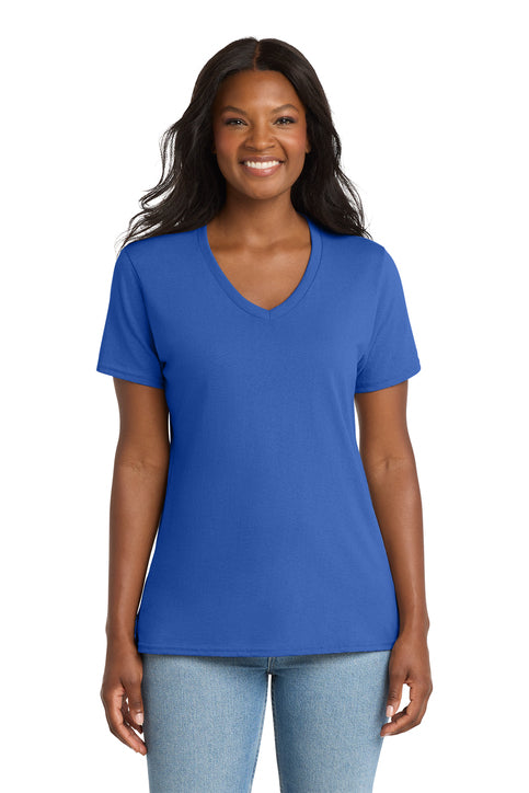 Port & Co Women's Core Cotton V-Neck Tee