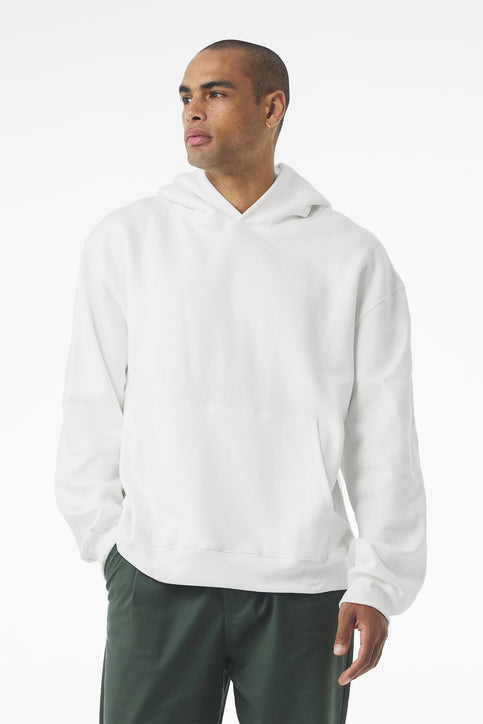 BELLA+CANVAS Unisex 10-Ounce Heavyweight Pullover Hoodie with custom logo embroidery