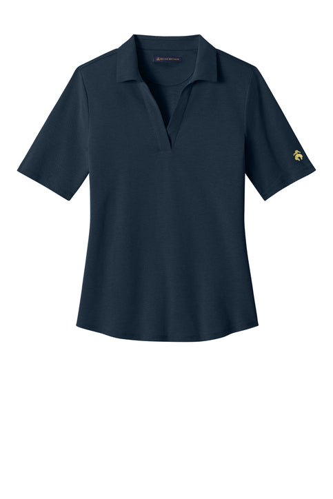 Brooks Brothers Women’s Pinpoint Pique Polo with custom logo embroidery