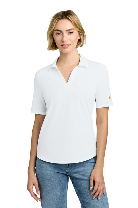 Brooks Brothers Women’s Pinpoint Pique Polo with custom logo embroidery