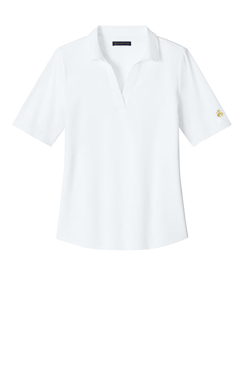 Brooks Brothers Women’s Pinpoint Pique Polo with custom logo embroidery