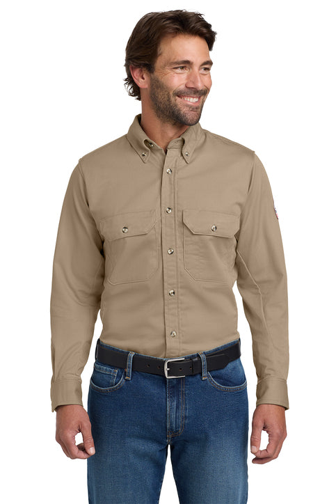 Bulwark EXCEL FR ComforTouch Dress Uniform Shirt with custom logo embroidery