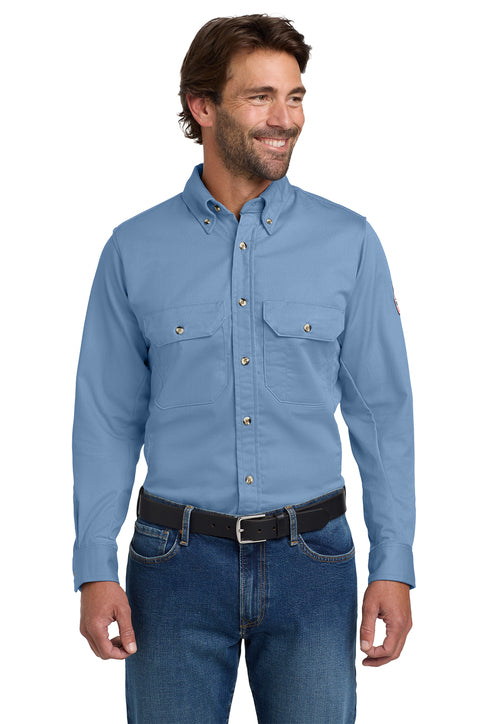 Bulwark EXCEL FR ComforTouch Dress Uniform Shirt with custom logo embroidery