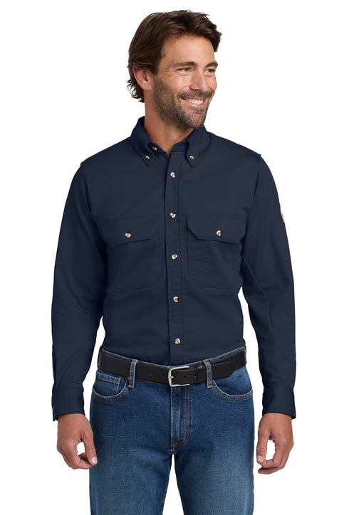 Bulwark EXCEL FR ComforTouch Dress Uniform Shirt with custom logo embroidery