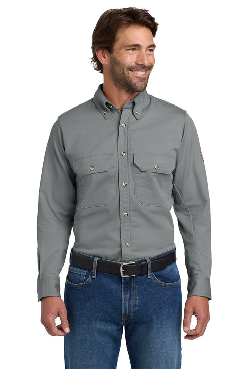 Bulwark EXCEL FR ComforTouch Dress Uniform Shirt with custom logo embroidery