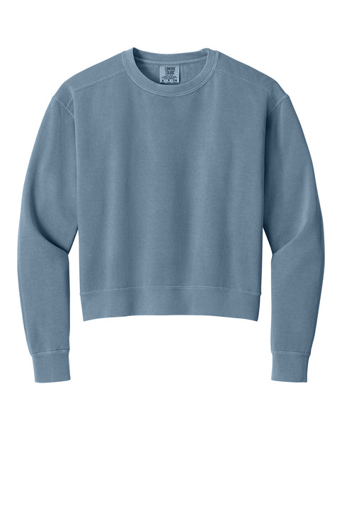 Comfort Colors Women’s Mid-Length Crewneck Sweatshirt with custom logo embroidery