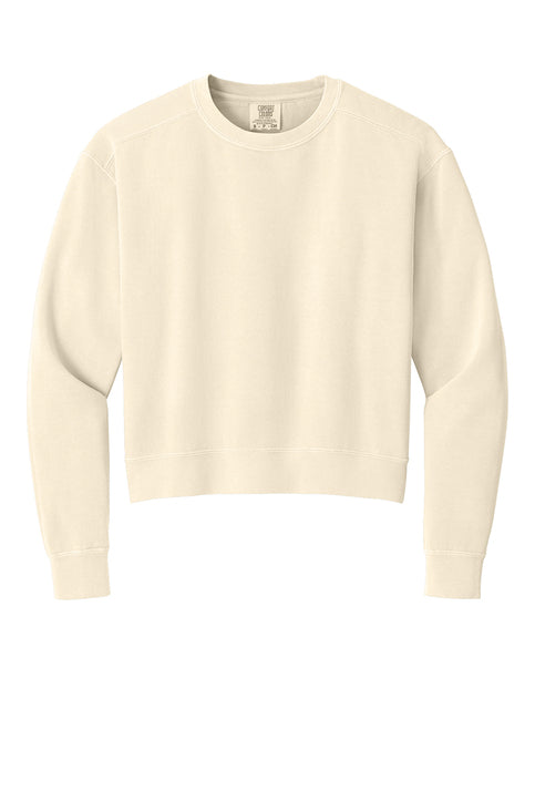 Comfort Colors Women’s Mid-Length Crewneck Sweatshirt with custom logo embroidery