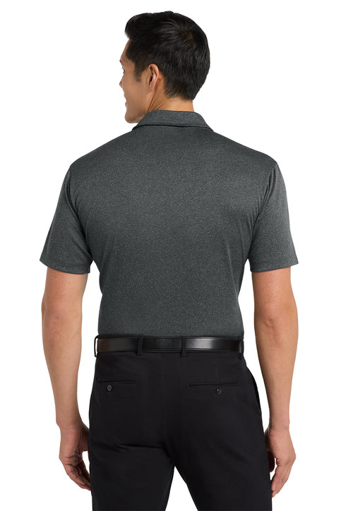 Port Authority Trace Heather Polo with custom logo embroidery