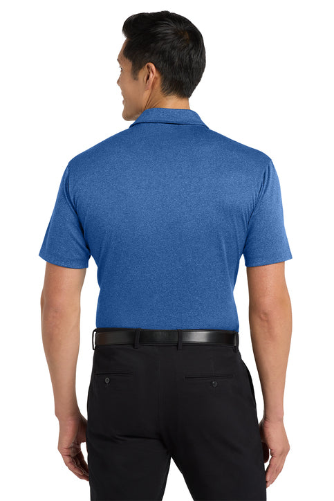 Port Authority Trace Heather Polo with custom logo embroidery