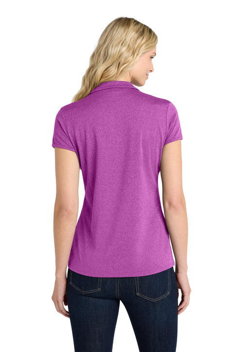 Port Authority Women's Trace Heather Polo with custom logo embroidery