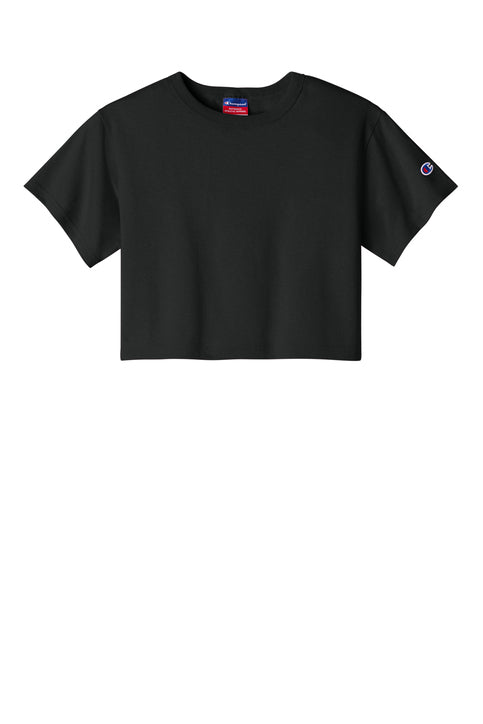 Champion Women’s Cropped Heritage Tee with custom logo embroidery
