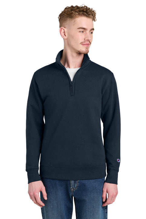 Champion Powerblend 1/4-Zip Sweatshirt with custom logo embroidery
