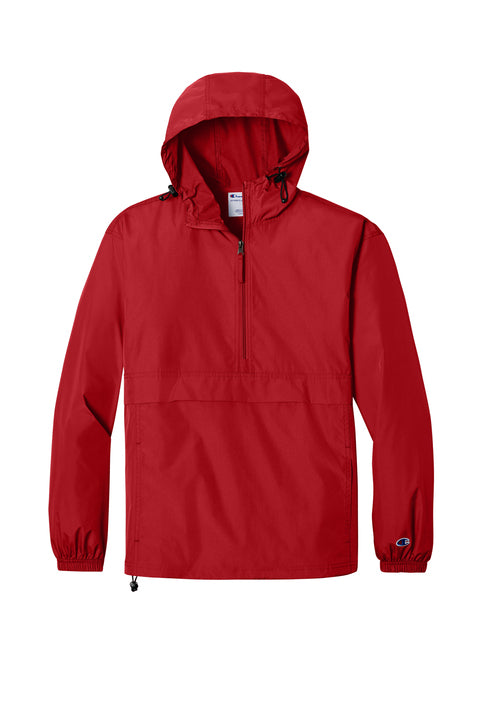 Champion Packable Anorak Jacket with custom logo embroidery