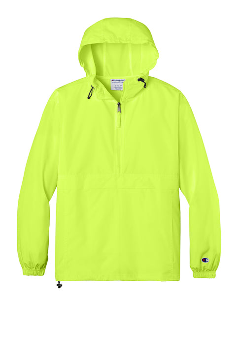 Champion Packable Anorak Jacket with custom logo embroidery