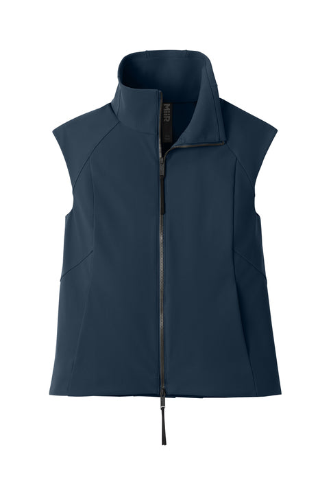 MiiR Women’s Nozawa Soft Shell Vest with custom logo embroidery
