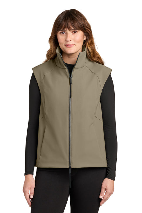 MiiR Women’s Nozawa Soft Shell Vest with custom logo embroidery