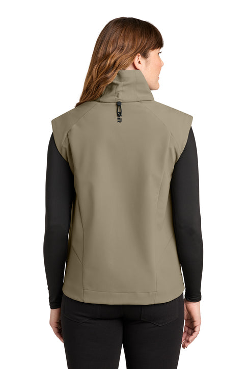 MiiR Women’s Nozawa Soft Shell Vest with custom logo embroidery