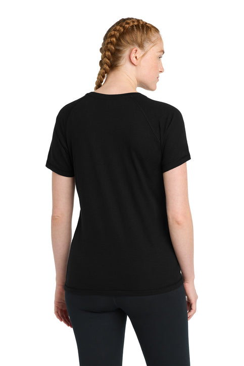 Sport-Tek Women's PosiCharge Tri-Blend Wicking Scoop Neck Raglan Tee