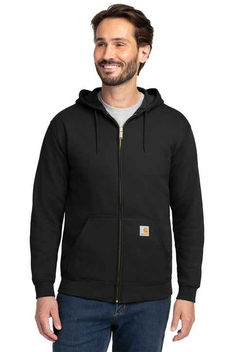 Carhartt Midweight Hooded Zip-Front Sweatshirt with custom logo embroidery