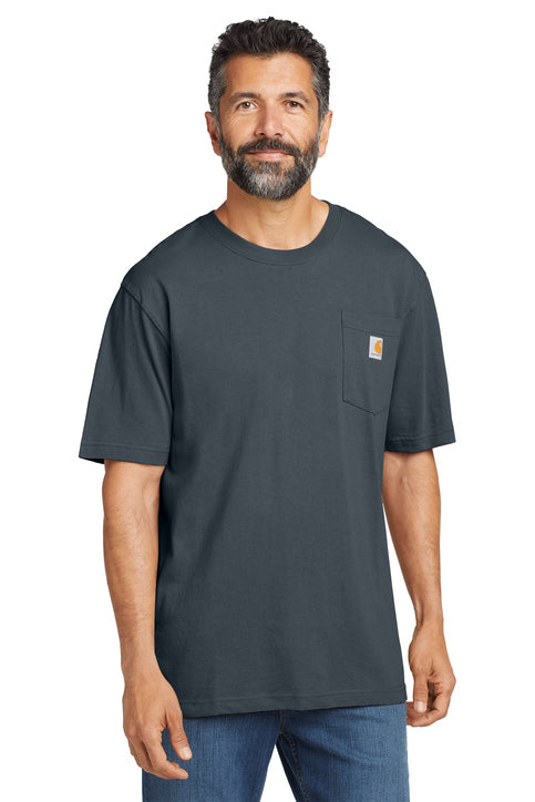 Carhartt Tall Workwear Pocket Short Sleeve T-Shirt with custom logo embroidery