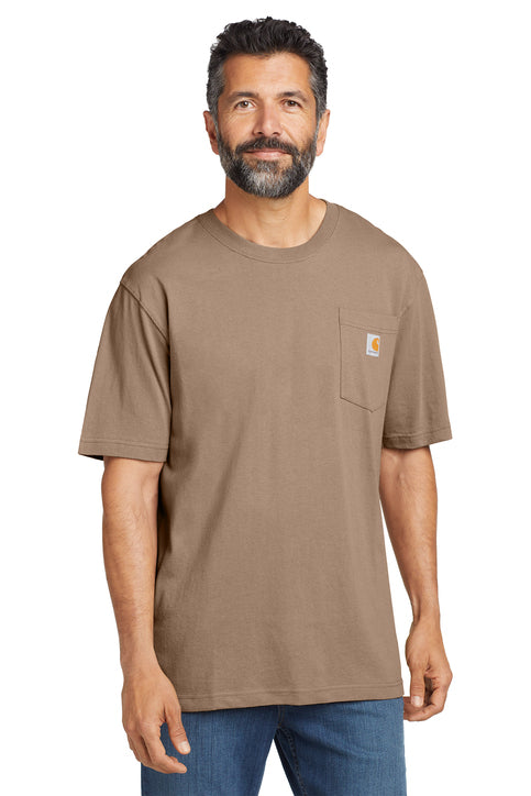Carhartt Tall Workwear Pocket Short Sleeve T-Shirt with custom logo embroidery