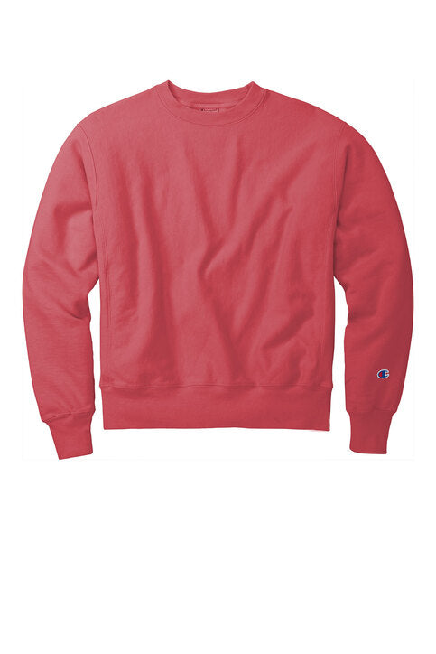 Champion Reverse Weave Garment-Dyed Crewneck Sweatshirt with custom logo embroidery