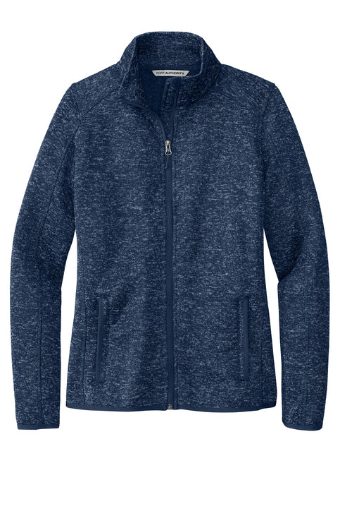 Port Authority Women's Sweater Fleece Jacket with custom logo embroidery