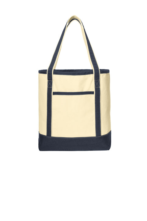 Port Authority Large Cotton Canvas Tote with custom logo embroidery
