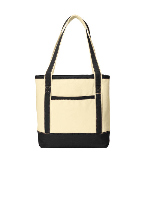 Port Authority Medium Cotton Canvas Tote with custom logo embroidery