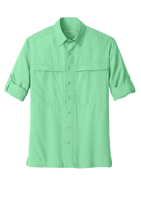 Port Authority Long Sleeve UV Daybreak Shirt with custom logo embroidery