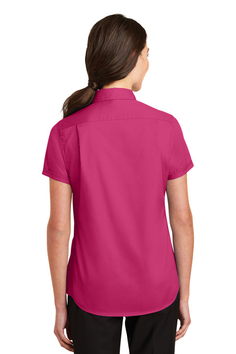 Port Authority Ladies Short Sleeve SuperPro Twill Shirt