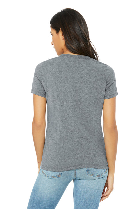 BELLA+CANVAS Women’s Relaxed Triblend Tee with custom logo embroidery