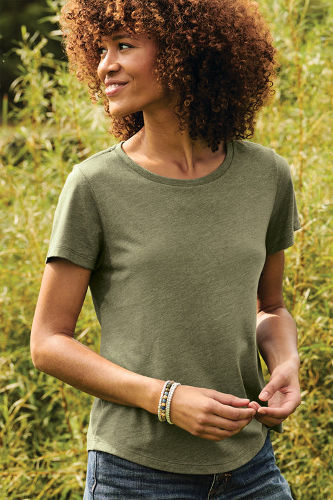 Allmade Women’s Relaxed Tri-Blend Scoop Neck Tee