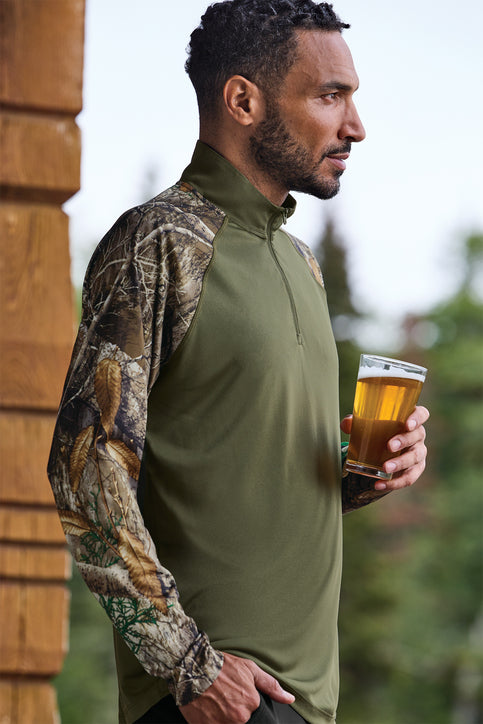 Russell Outdoors Realtree Colorblock Performance 1/4-Zip