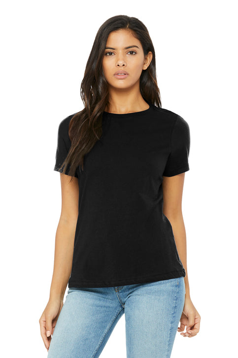 BELLA+CANVAS Women’s Relaxed Triblend Tee with custom logo embroidery