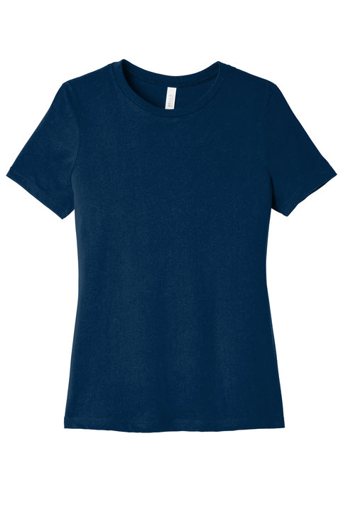 BELLA+CANVAS Women’s Relaxed Triblend Tee with custom logo embroidery