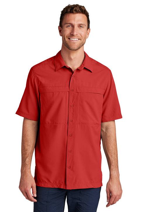 Port Authority Short Sleeve UV Daybreak Shirt with custom logo embroidery