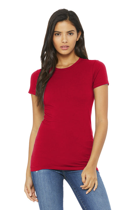 BELLA+CANVAS Women’s Slim Fit Tee with custom logo embroidery