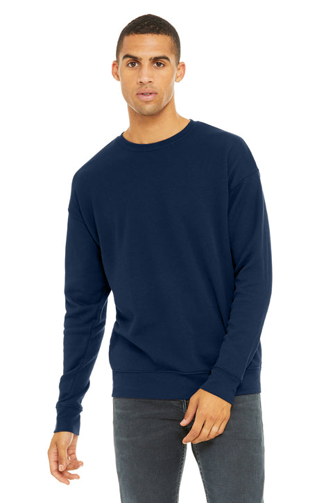 BELLA+CANVAS Unisex Sponge Fleece Drop Shoulder Sweatshirt with custom logo embroidery