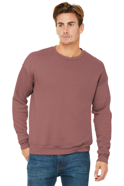 BELLA+CANVAS Unisex Sponge Fleece Drop Shoulder Sweatshirt with custom logo embroidery