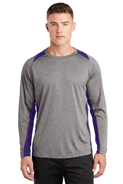 Sport-Tek Long Sleeve Heather Colorblock Contender Tee