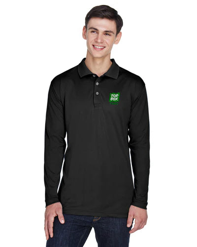 UltraClub Adult Cool & Dry Sport Long-Sleeve Polo