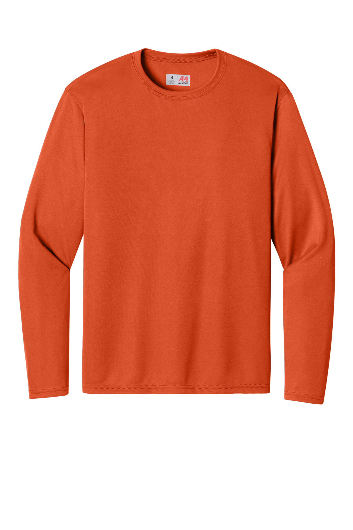 A4 Cooling Performance Long Sleeve Tee with custom logo embroidery
