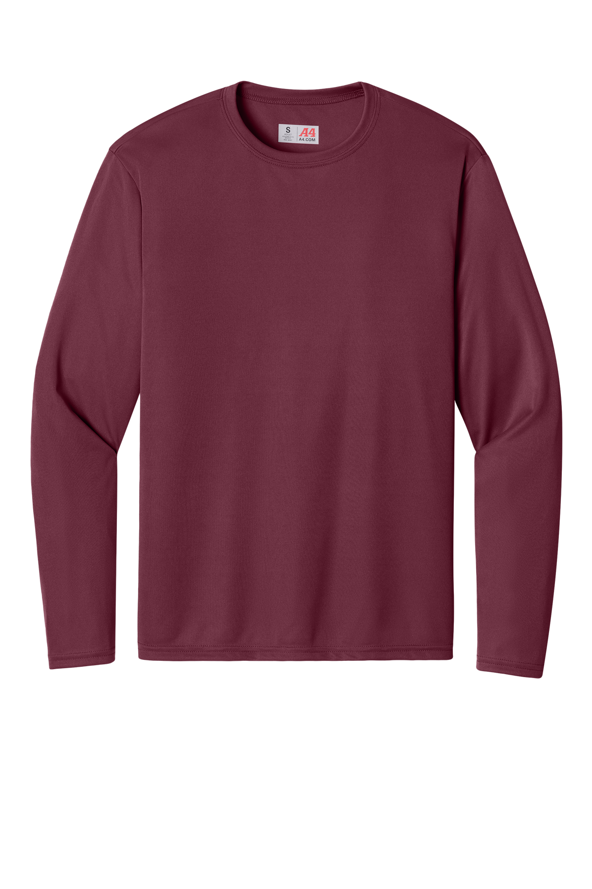 A4 Cooling Performance Long Sleeve Tee with custom logo embroidery