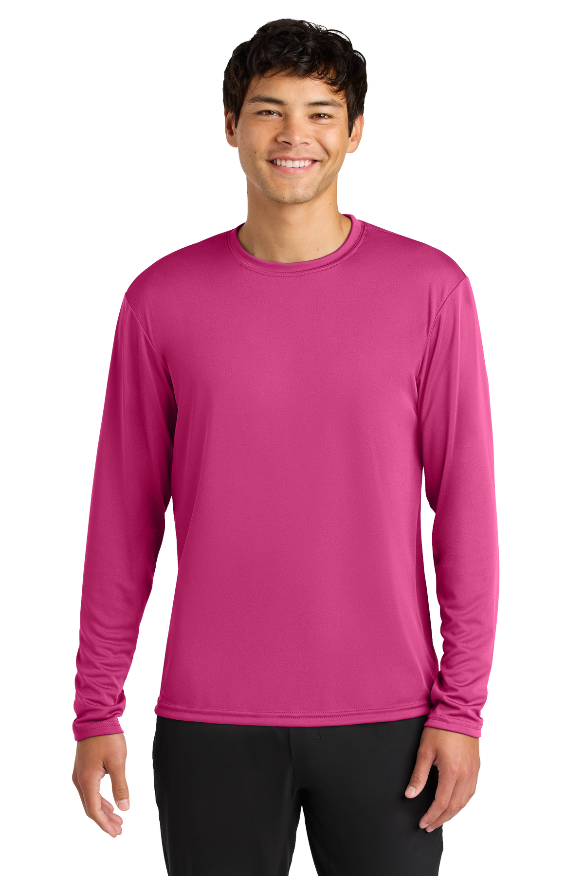 A4 Cooling Performance Long Sleeve Tee with custom logo embroidery